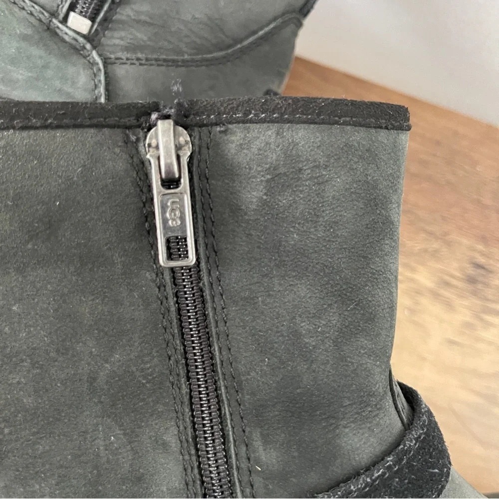 UGG Dark Gray Leather Boots